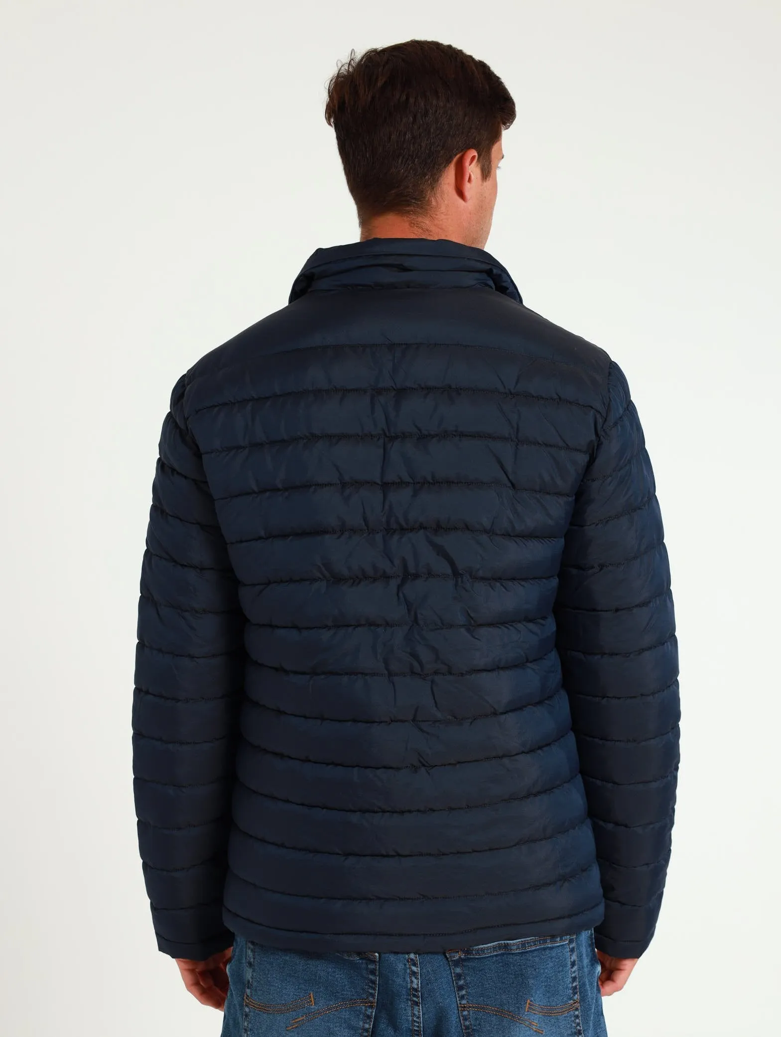 1 Up Plain Puffer - Navy