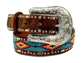 1/4'' Beaded Rhinestone Concho Belt