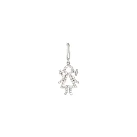 14k Gold and Diamond Baby Girl Charm