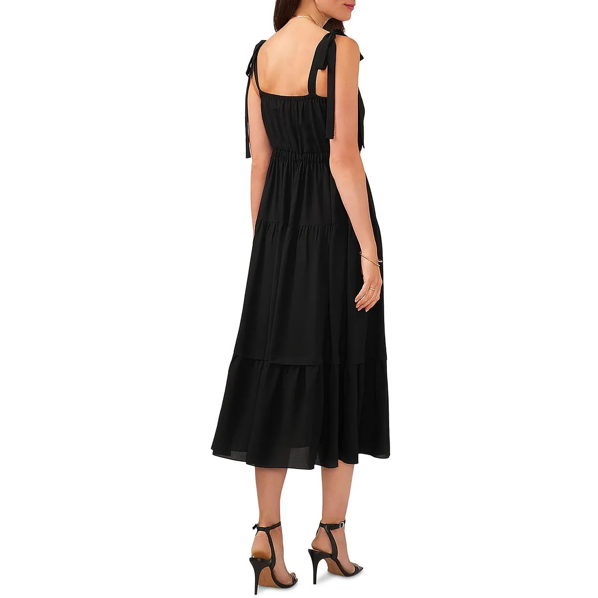 1.State Womens Pleated Boho Midi Dress