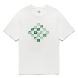 24/1 JERSEY PRINTED LOGO GRID T-SHIRT