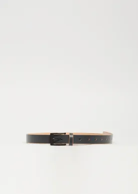 25mm Leather Belt — Grey