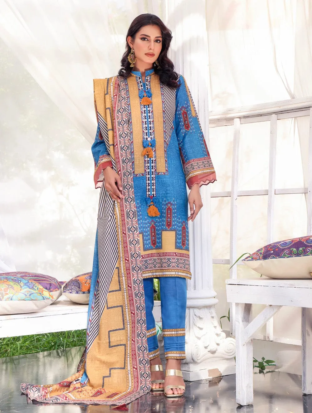 3 Piece Unstitched Suit KKH-1530