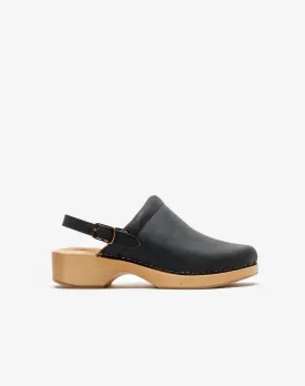 70s Classic Clog Black Leather