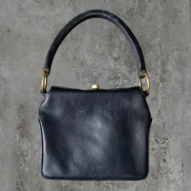 90'S MIU MIU LEATHER AND BRASS SHOULDER BAG