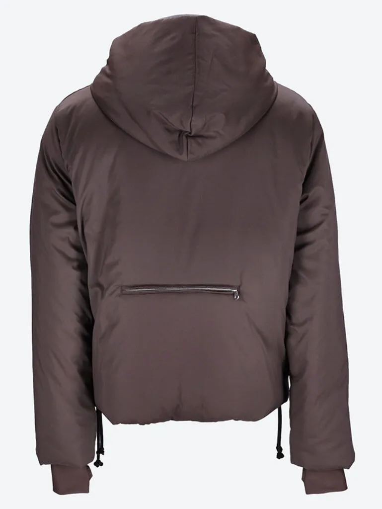 Ac nylon hooded puffer jacket