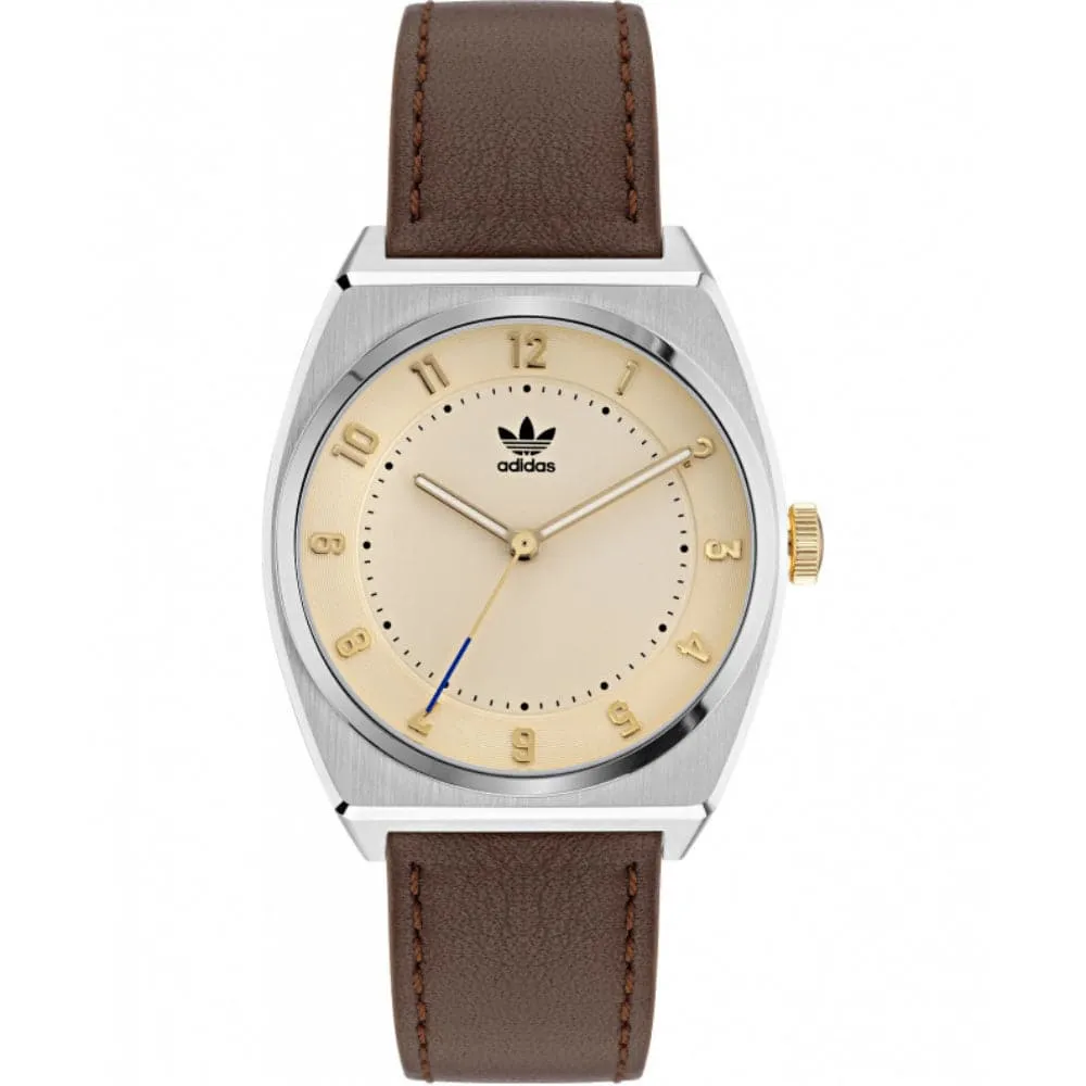 ADIDAS AOSY22029 BROWN LEATHER MENS WATCH