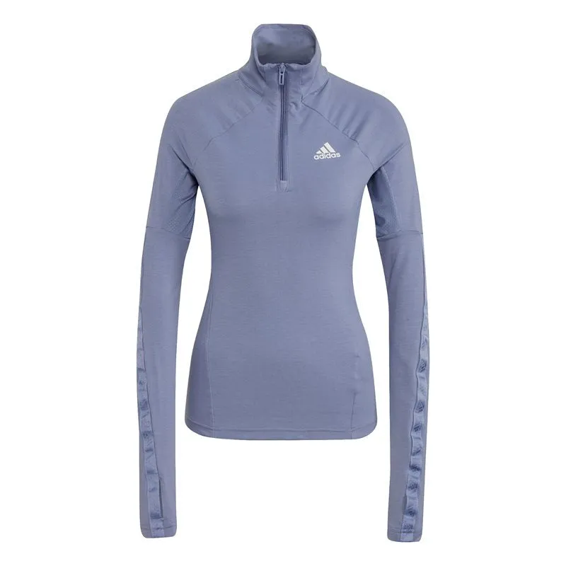 adidas Motion Long Sleeve Training 1/2 Zip Top - Womens - Orbit Violet