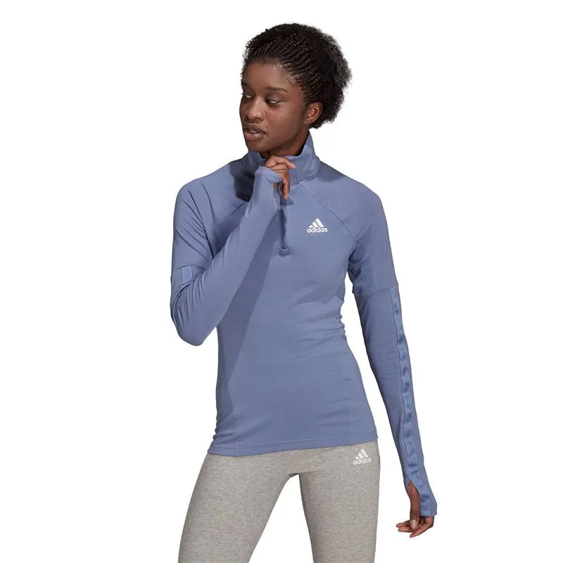 adidas Motion Long Sleeve Training 1/2 Zip Top - Womens - Orbit Violet