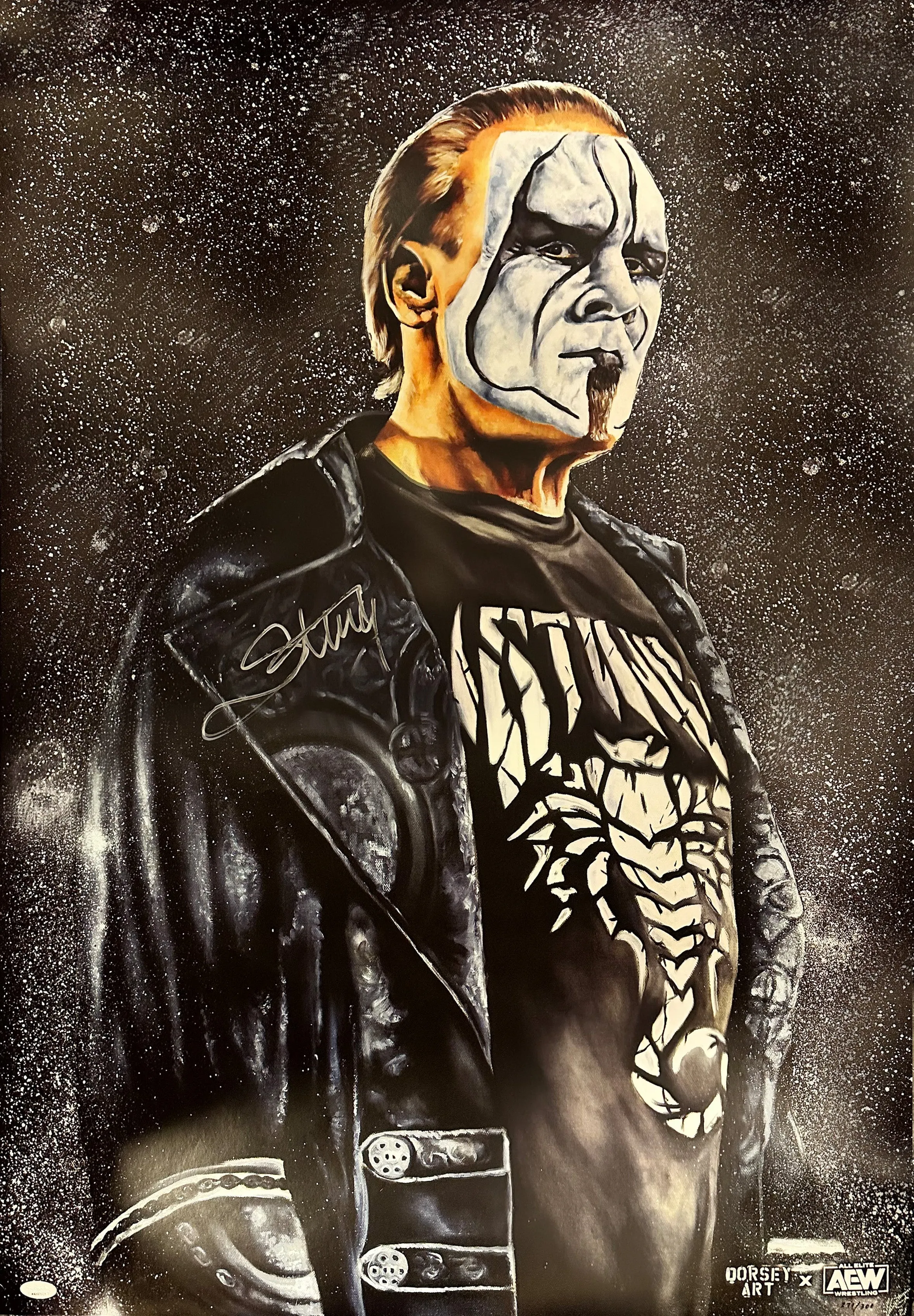 AEW x Dorsey 36"x24" Signed Poster : Sting * Hand Signed *