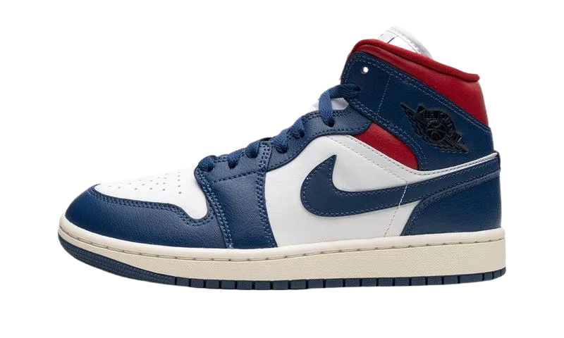 Air Jordan 1 Mid "French Blue Gym Red"