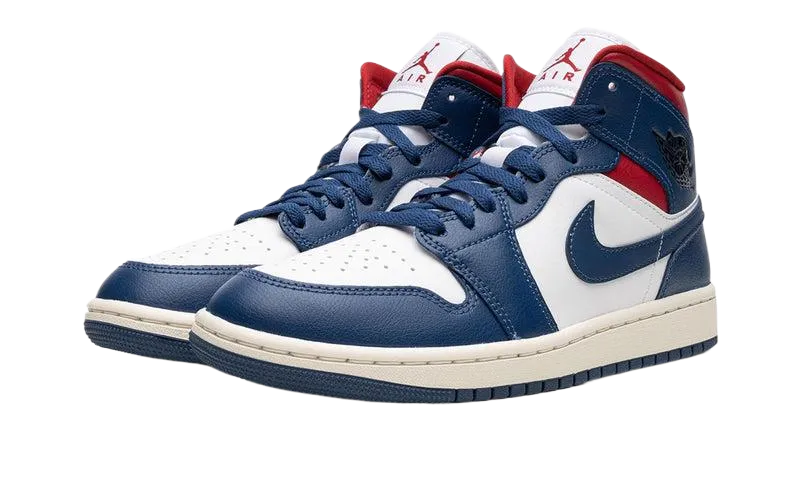 Air Jordan 1 Mid "French Blue Gym Red"