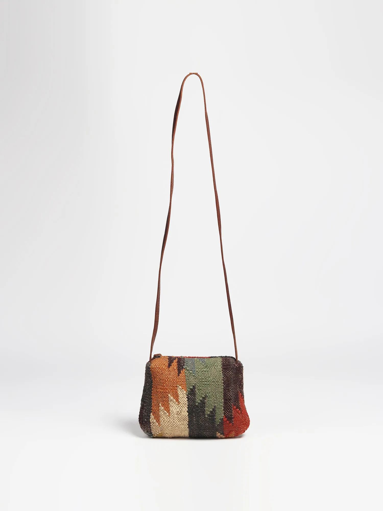 ALPHA - KILIM and LEATHER  SLING BAG