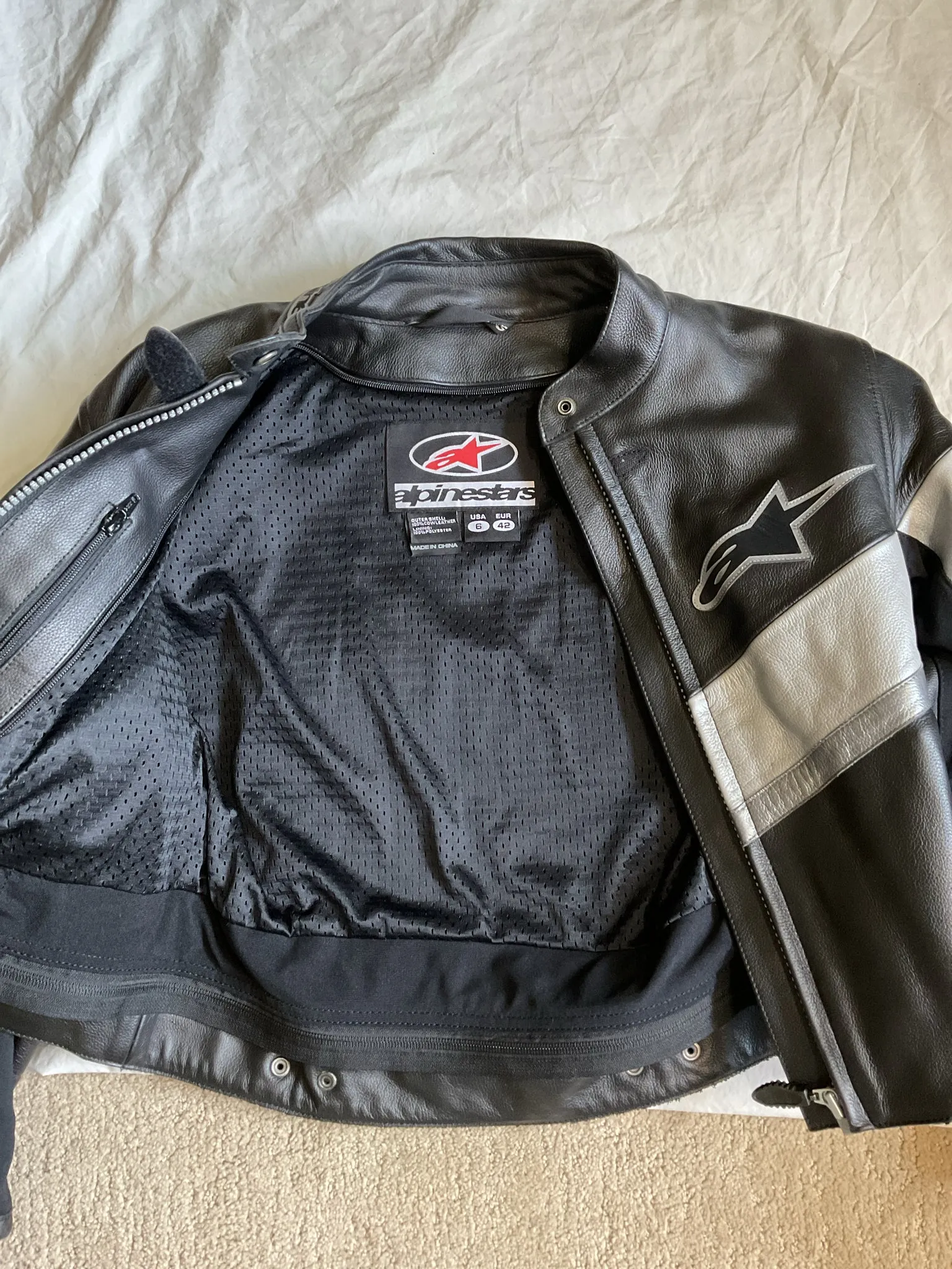 Alpinestars Leather Motorcycle Jacket Women's 6