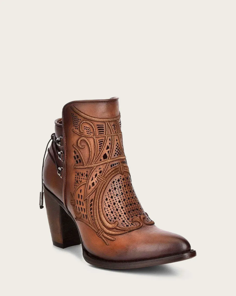 Ankle embroidered honey bootie