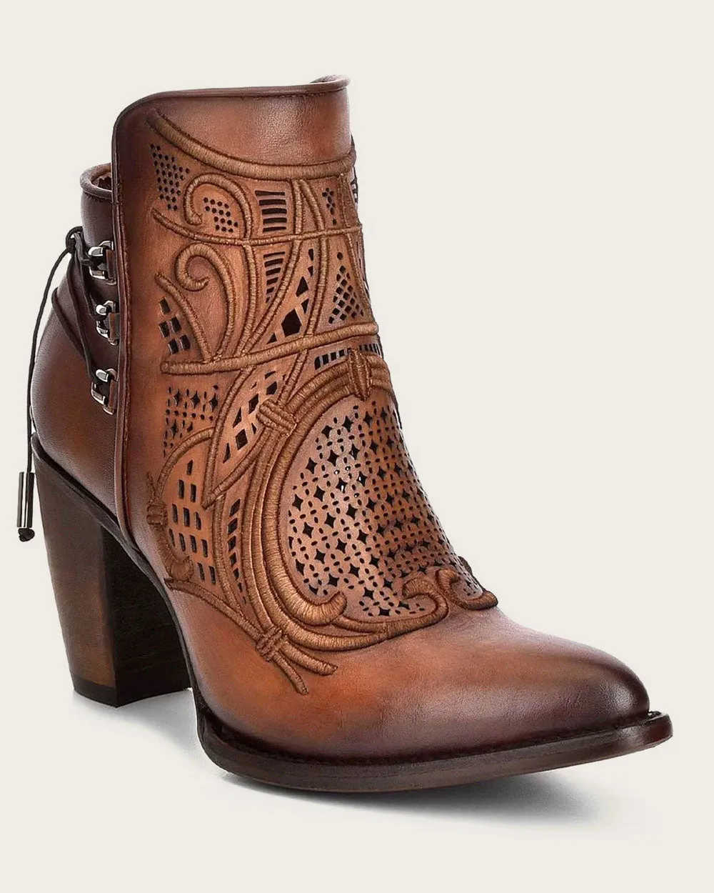 Ankle embroidered honey bootie