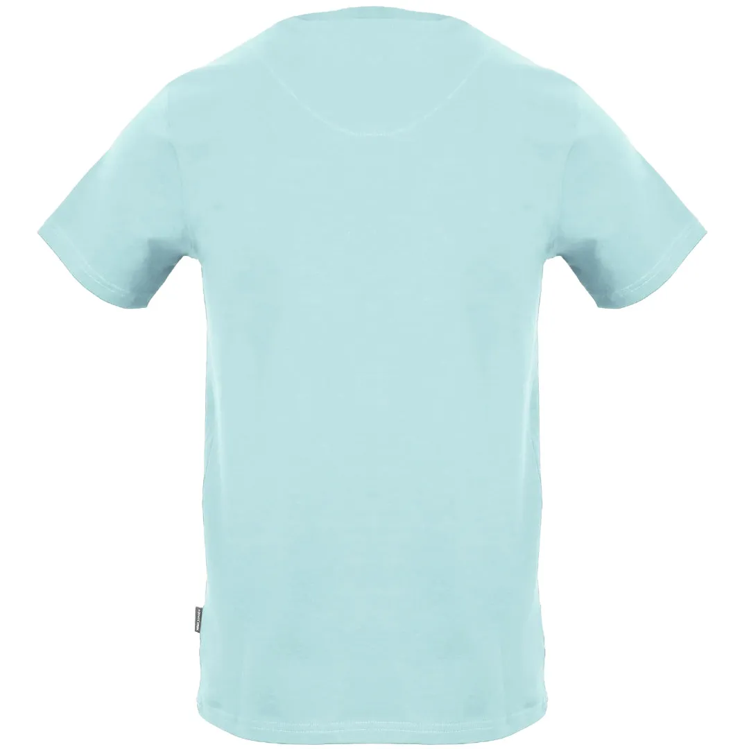 Aquascutum 1851 Aq Logo Sky Blue T Shirt