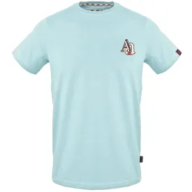 Aquascutum 1851 Aq Logo Sky Blue T Shirt