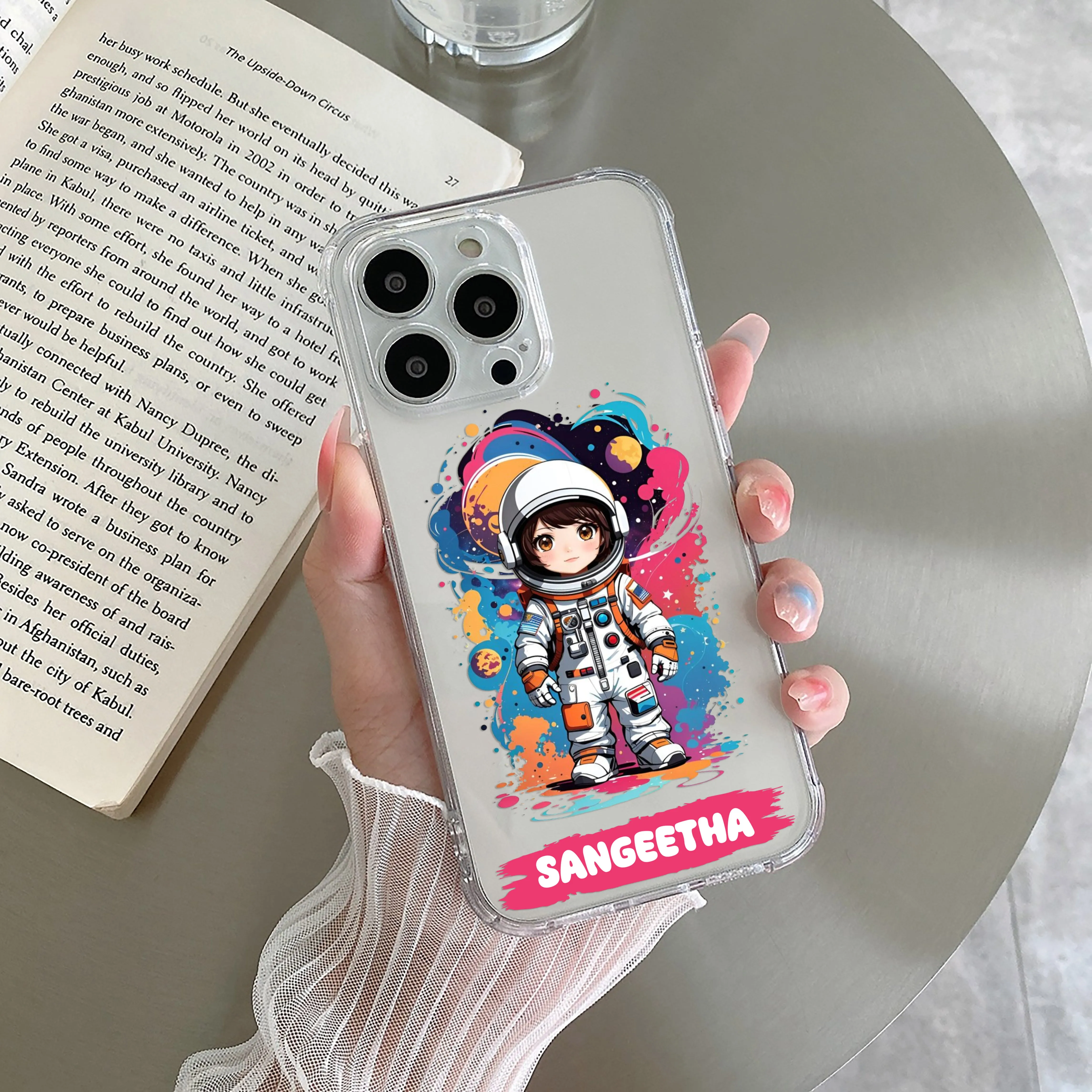 Astronaut Customize Transparent Silicon Case For Realme/Narzo