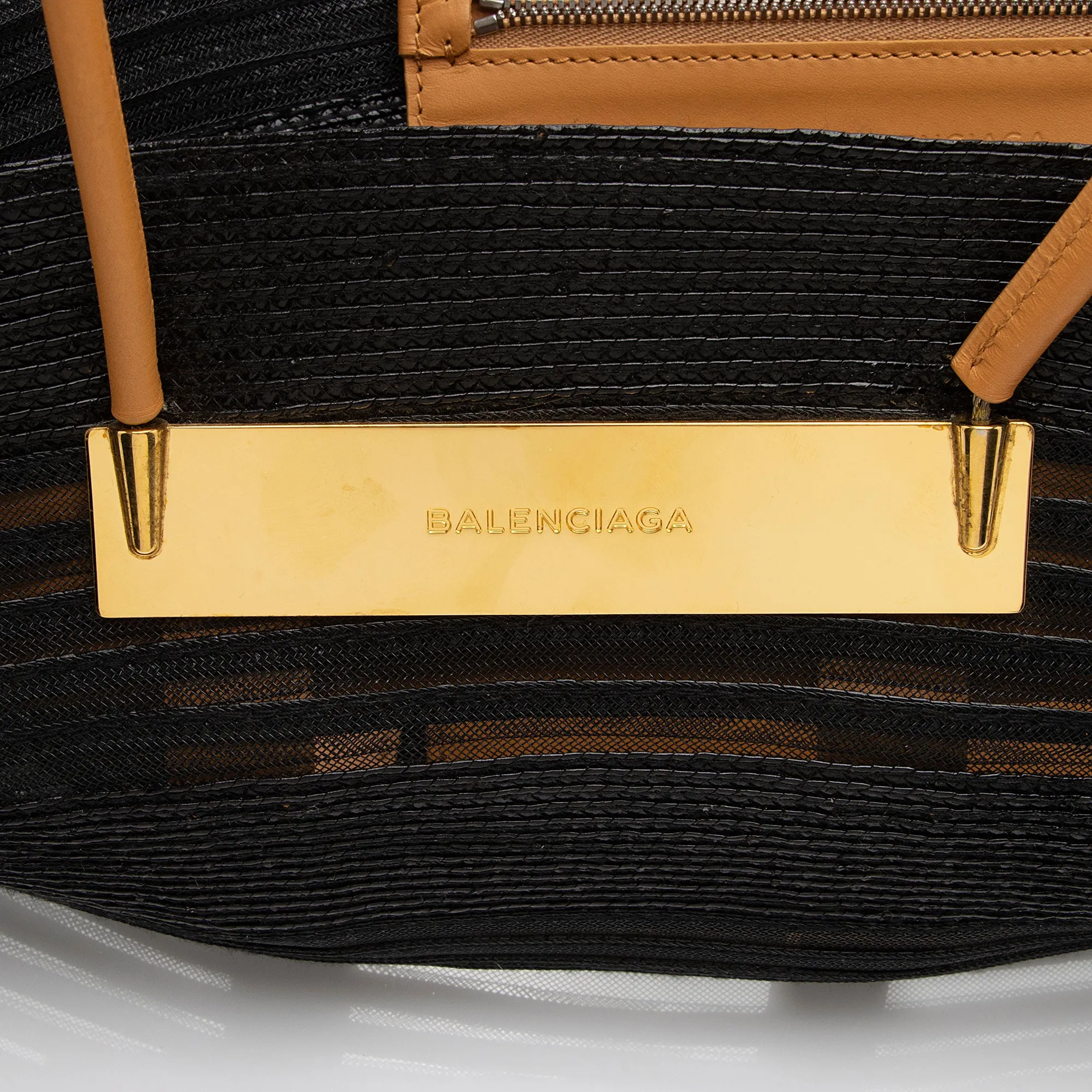 Balenciaga Cable Raffia Basket Maxi Tote (SHF-uUXm6S)