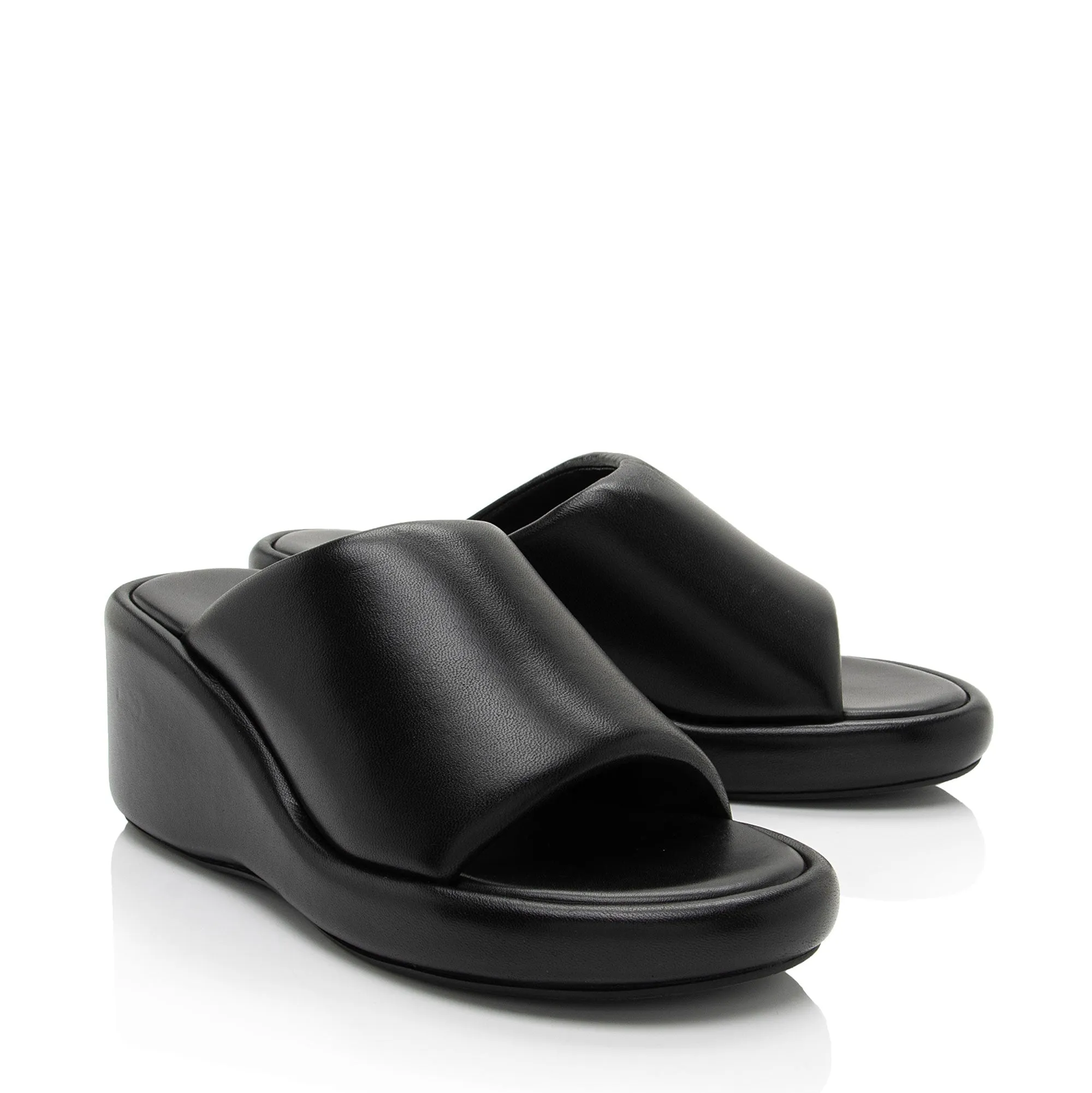 Balenciaga Lambskin Wedge Slides - Size 6 / 36 (SHF-k4UDxY)