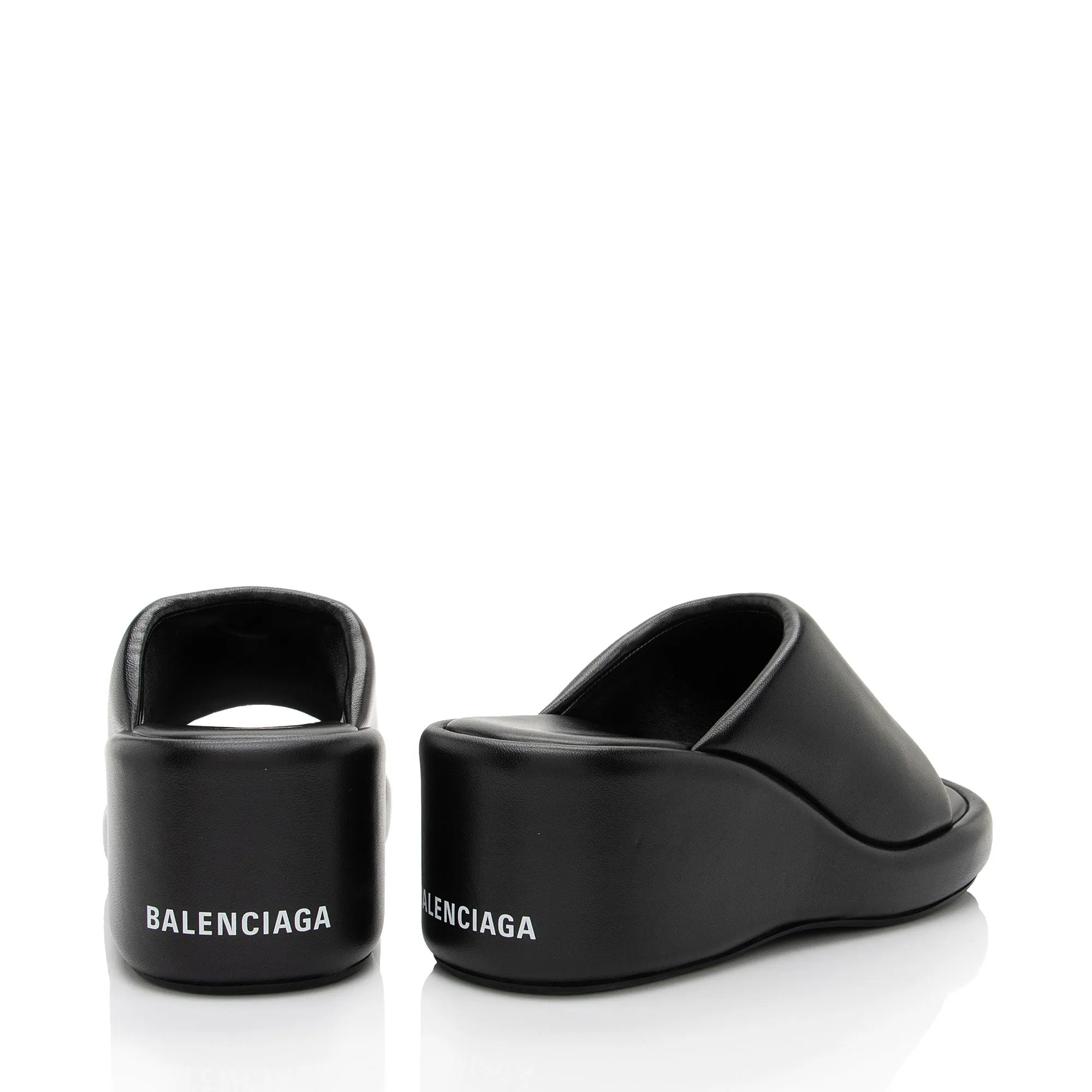 Balenciaga Lambskin Wedge Slides - Size 6 / 36 (SHF-k4UDxY)