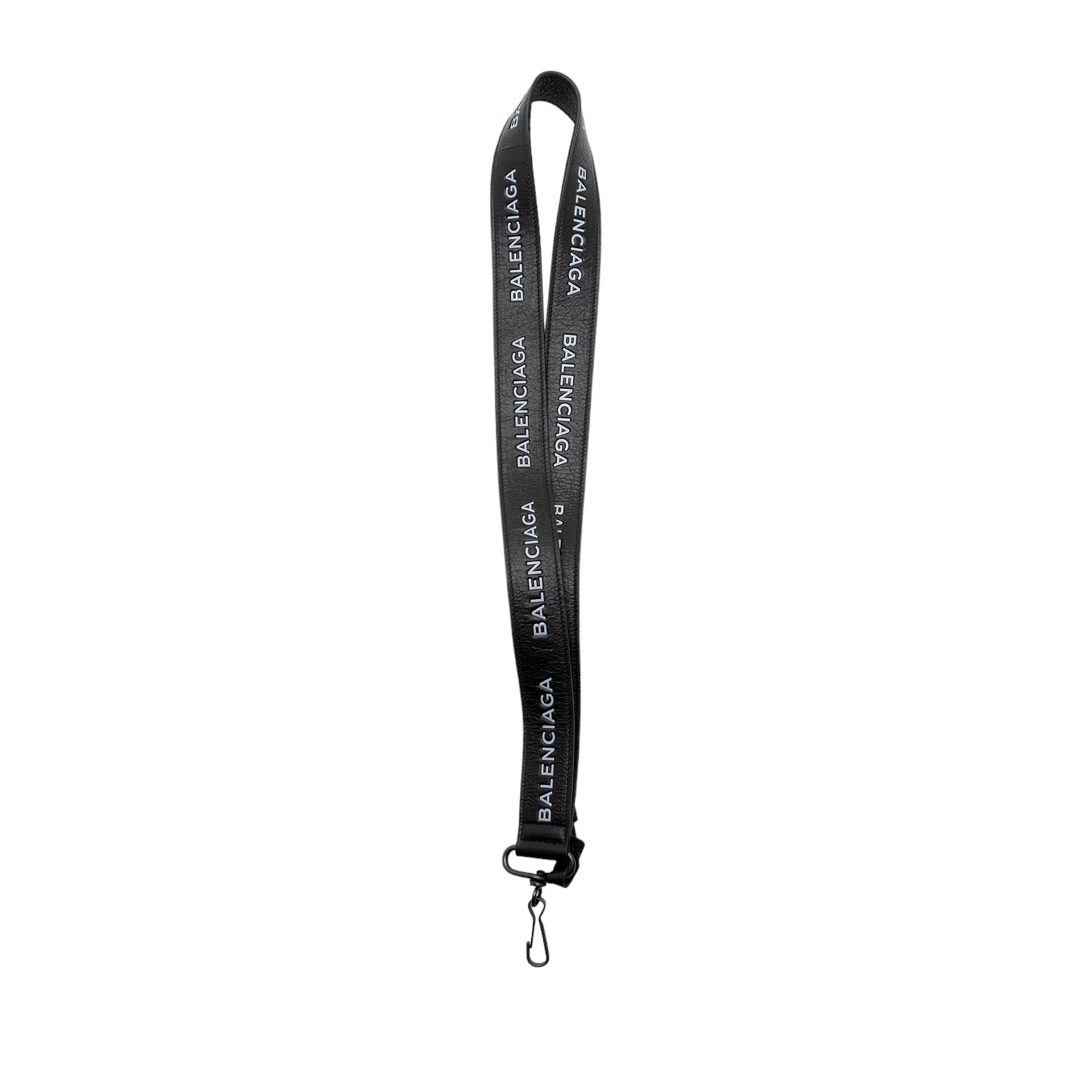 Balenciaga Leather Logo Keychain Lanyard (SHF-GojV04)