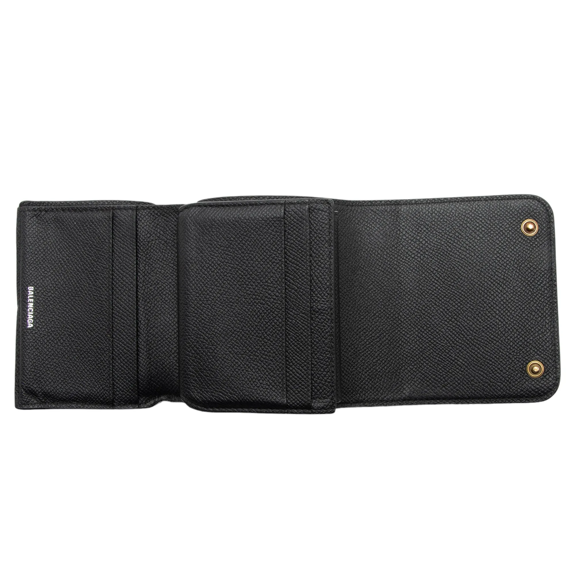 Balenciaga Leather Tri-Fold Wallet (SHF-dX86u1)