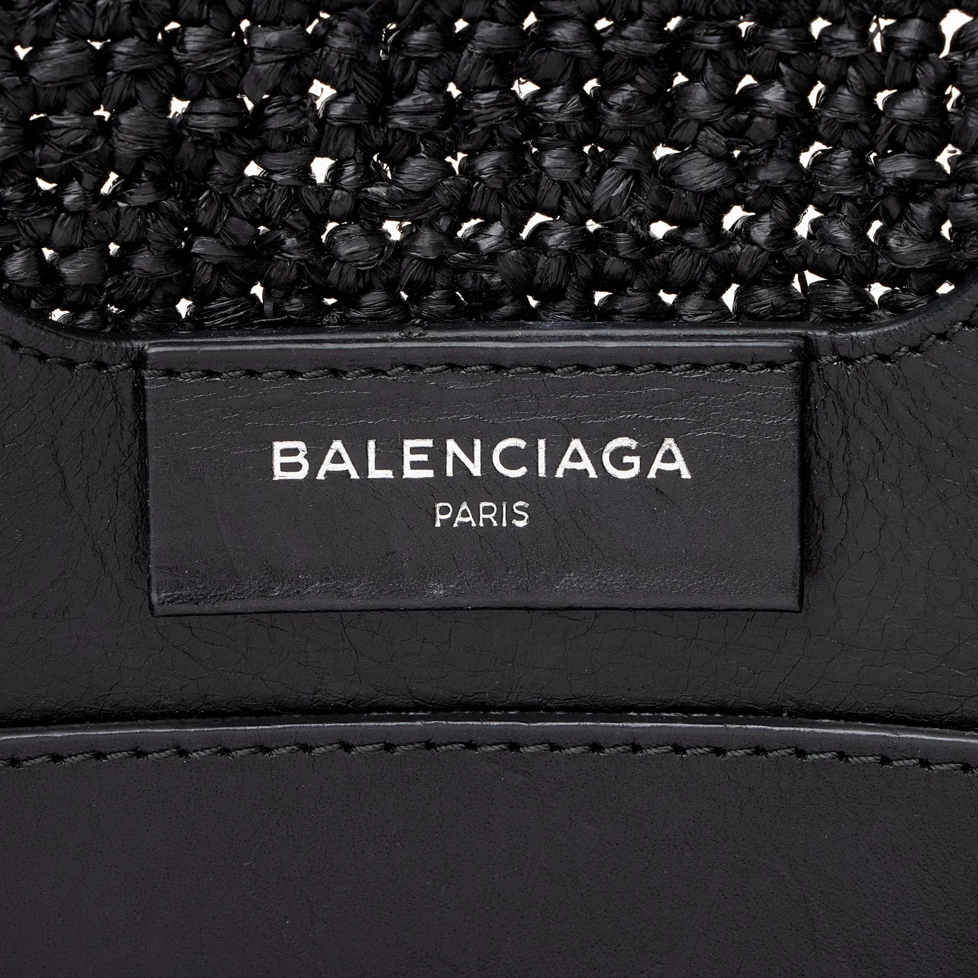 Balenciaga Raffia Striped Panier XS Tote (SHF-22896)