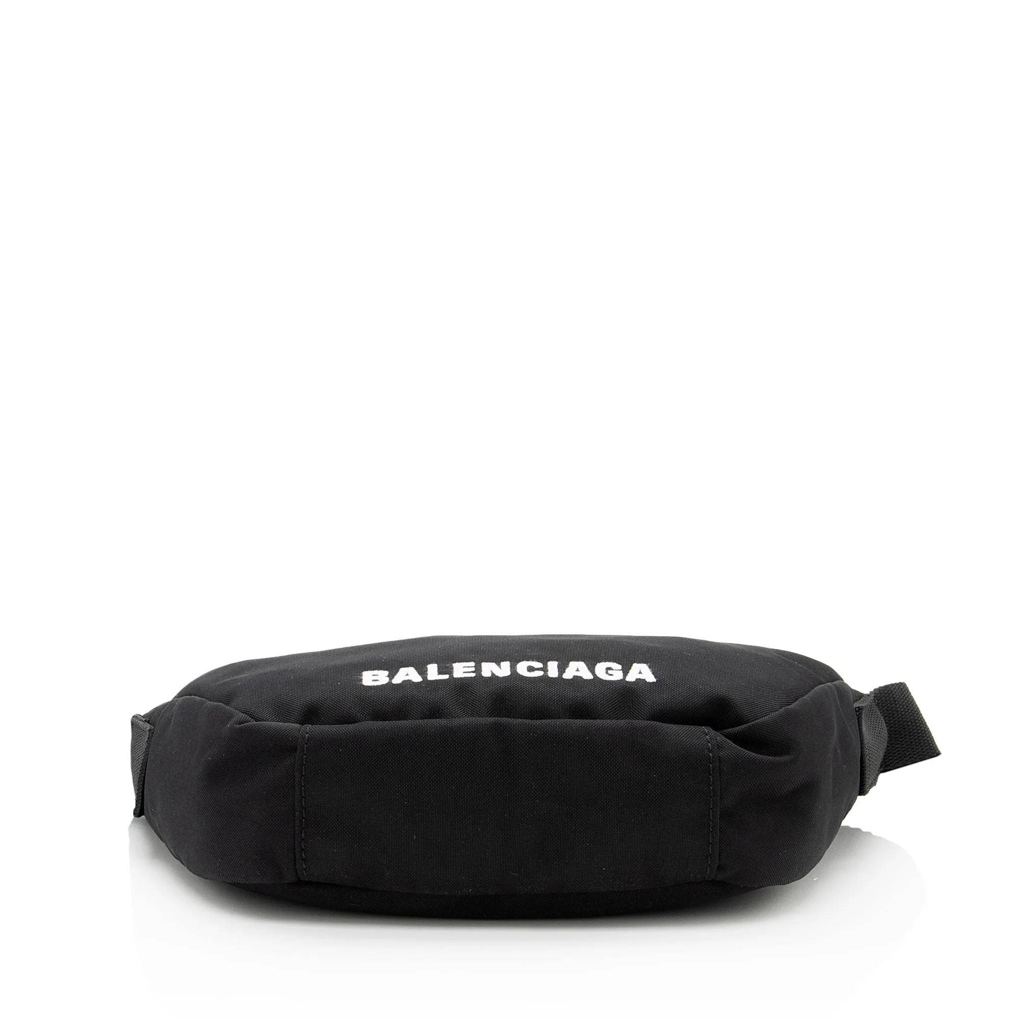 Balenciaga Recycled Nylon Logo Wheel Shoulder Bag (SHF-YKqW3c)