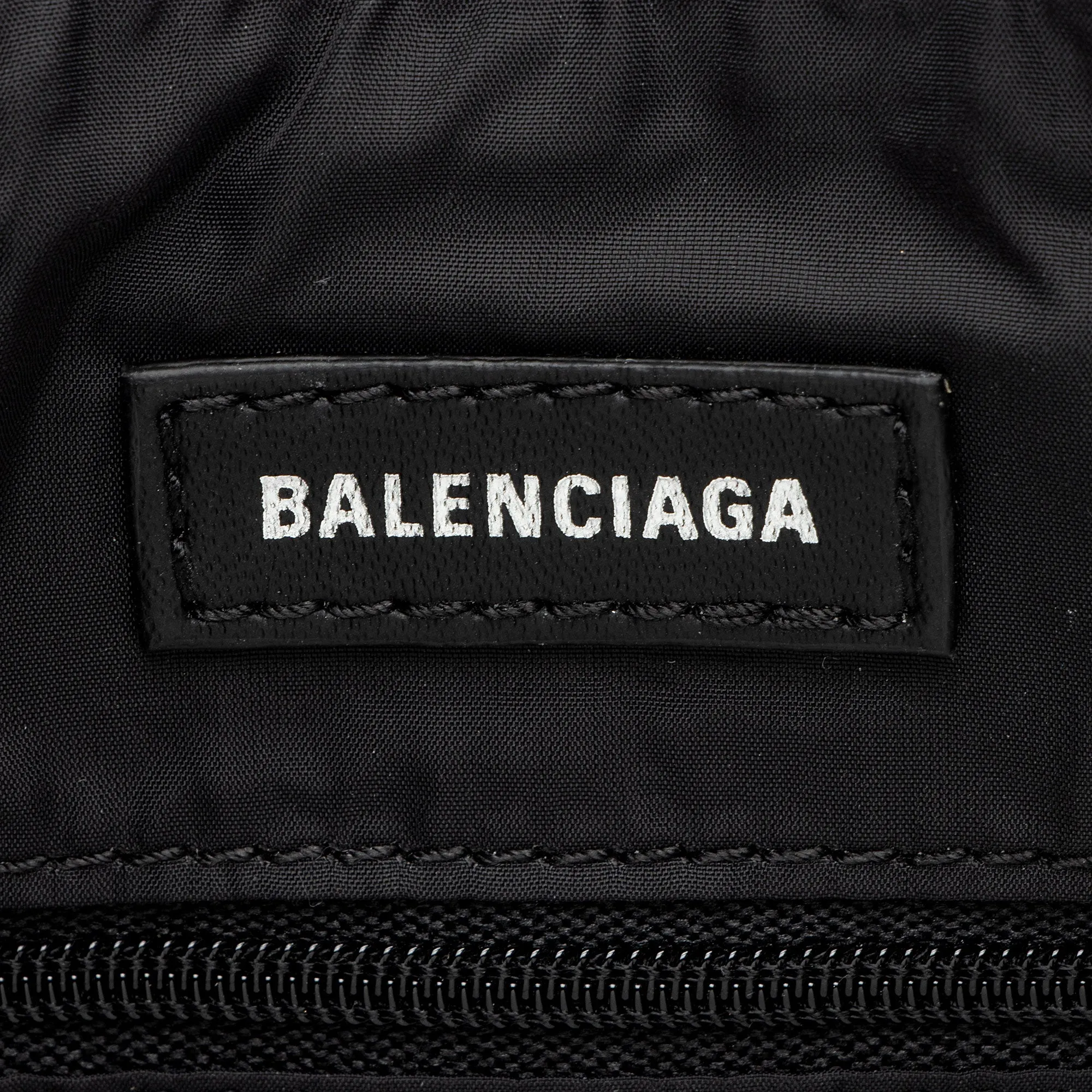 Balenciaga Recycled Nylon Logo Wheel Shoulder Bag (SHF-YKqW3c)