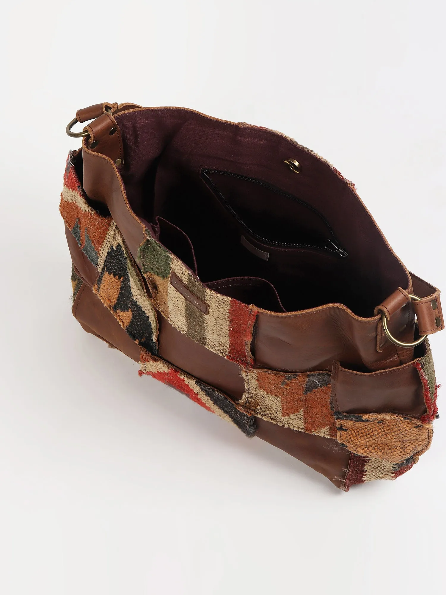 BEHOOVE - KILIM & LEATHER PATCHWORK HAND BAG