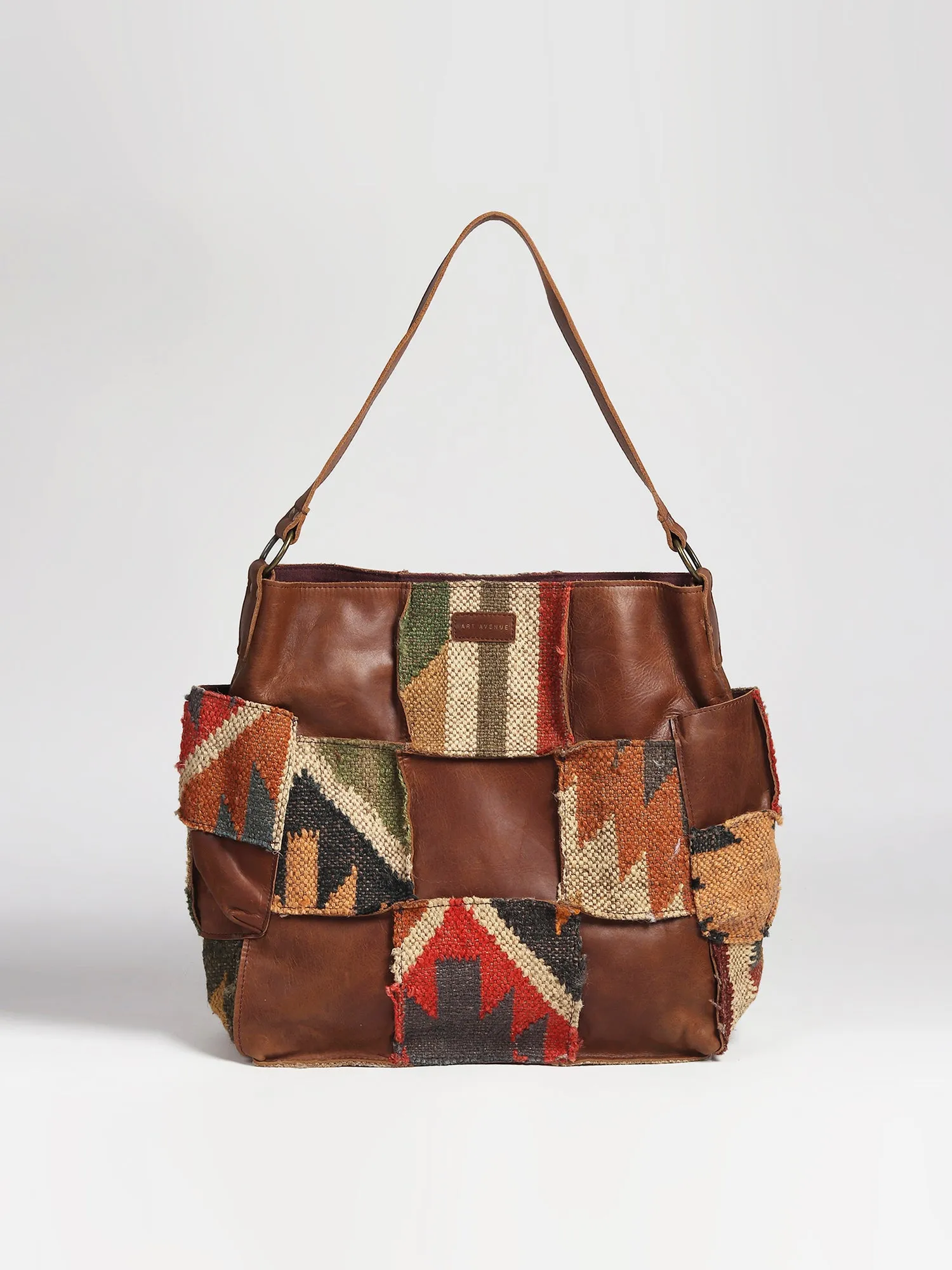 BEHOOVE - KILIM & LEATHER PATCHWORK HAND BAG