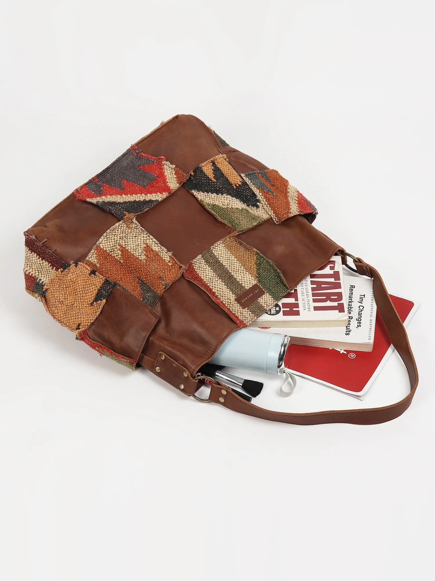 BEHOOVE - KILIM & LEATHER PATCHWORK HAND BAG