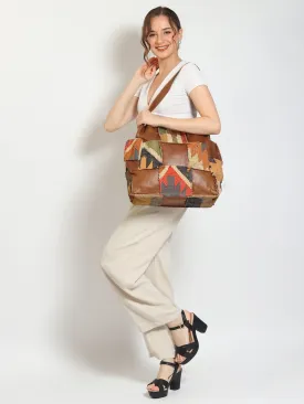 BEHOOVE - KILIM & LEATHER PATCHWORK HAND BAG