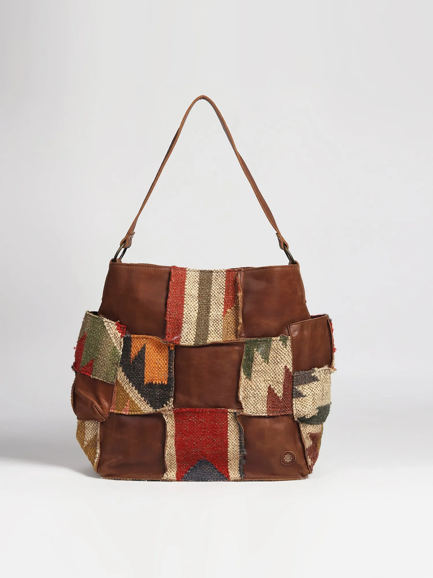 BEHOOVE - KILIM & LEATHER PATCHWORK HAND BAG