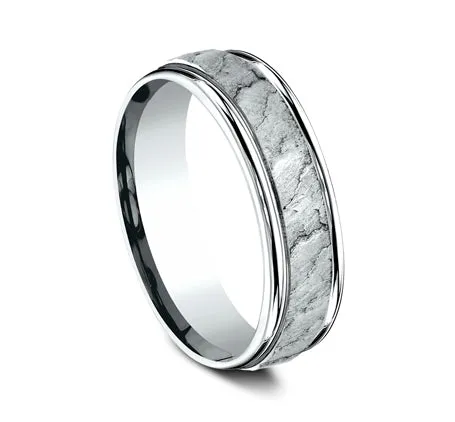 Benchmark 14k White Gold 6.5mm Band RECF846562614KW10