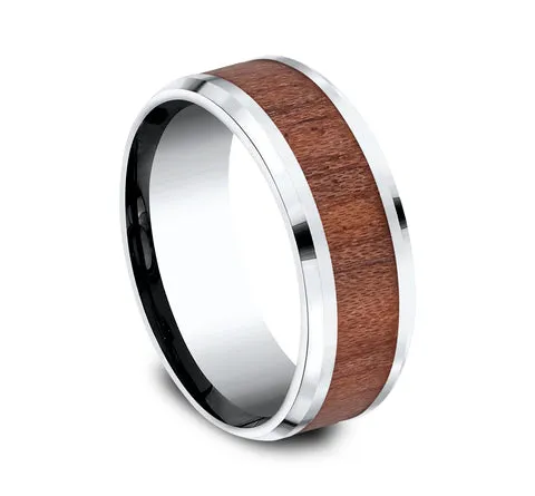 Benchmark Cobalt and Wood 8mm Band CF58489CC10