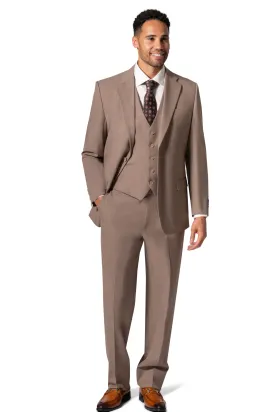 Berragamo BP04KE-07 3PC Notch Slim Suit - Tan