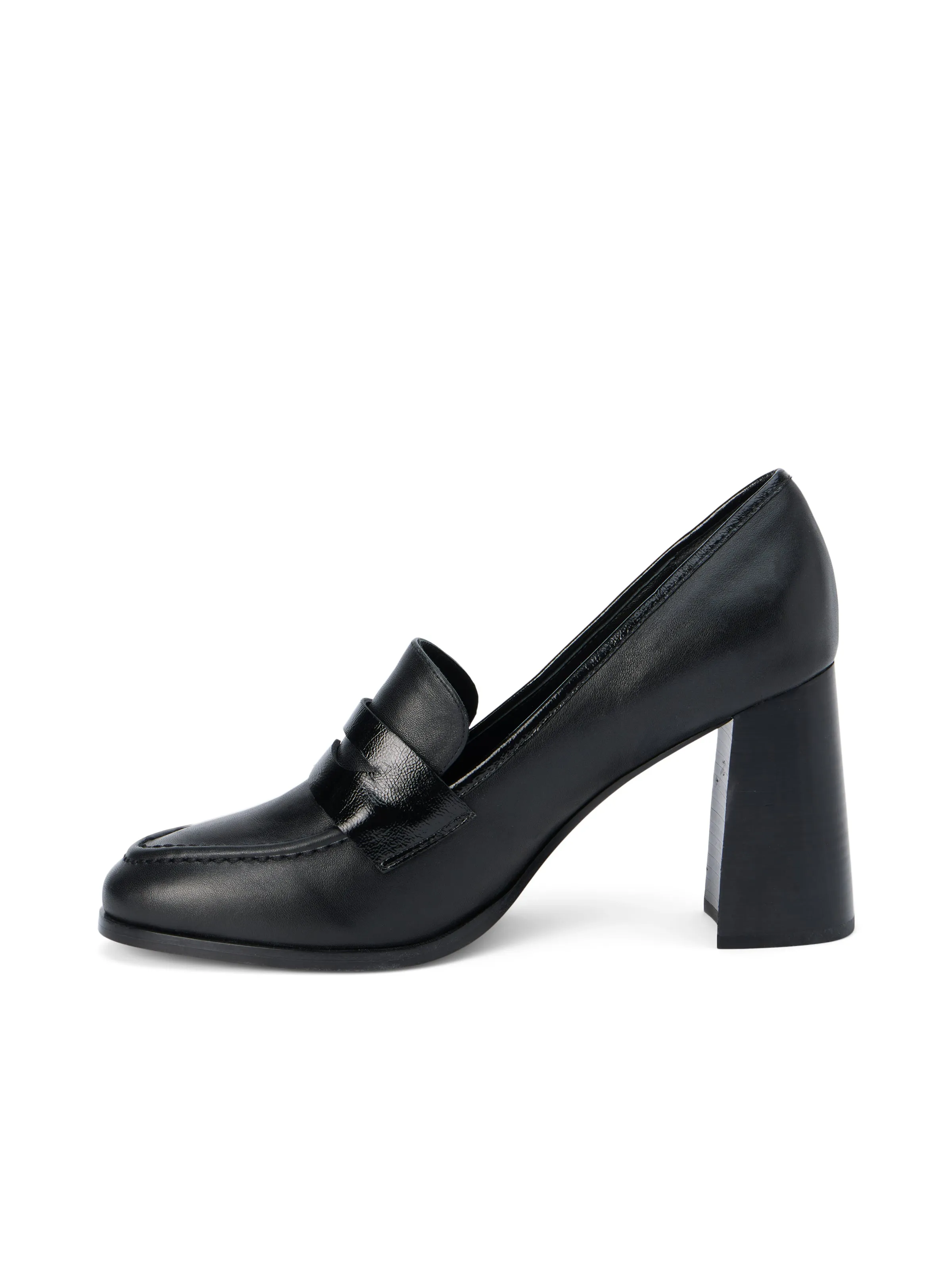 Blanche Heeled Leather Loafer