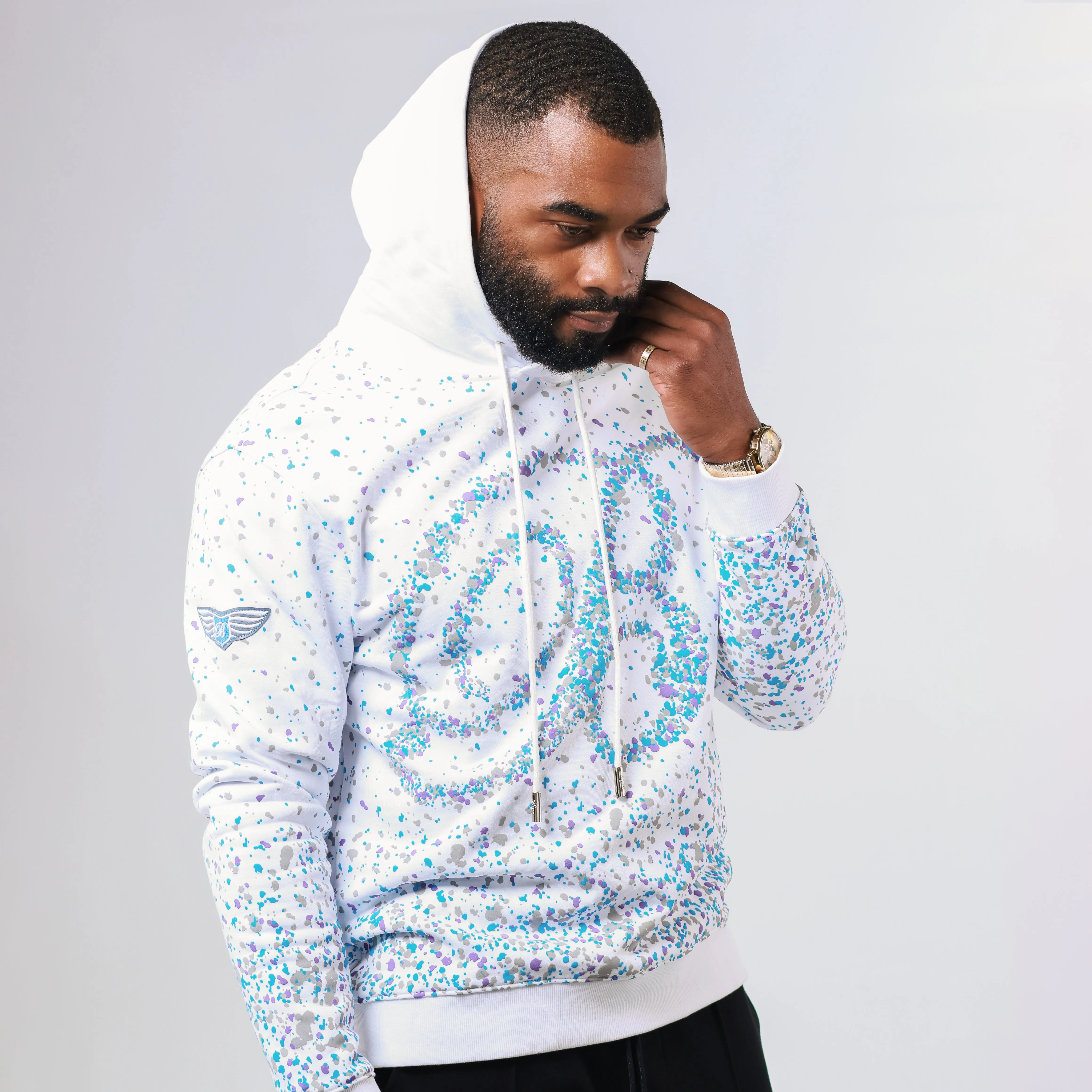 Bogart Beyond Collection Splatter Print Hoodie