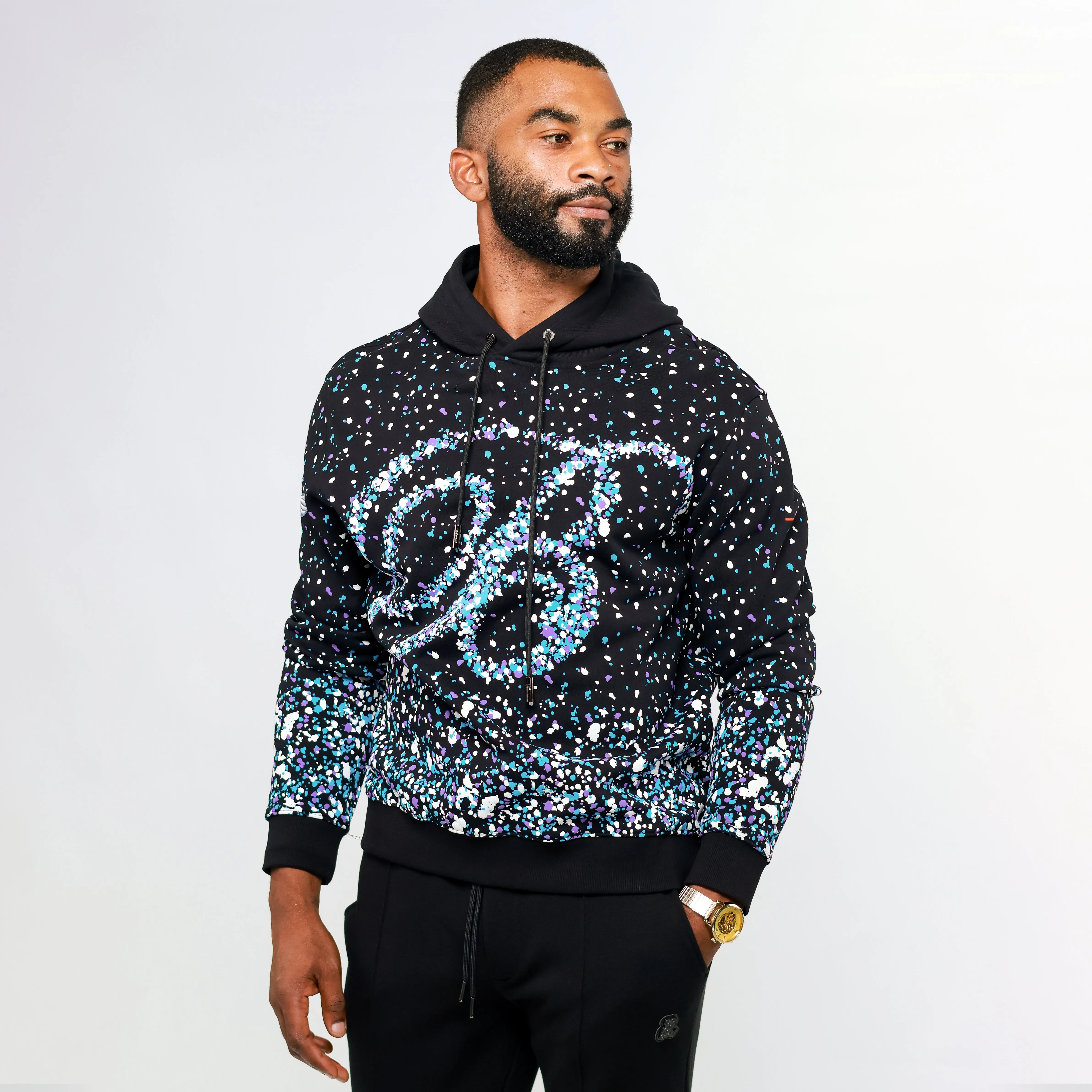 Bogart Beyond Collection Splatter Print Hoodie