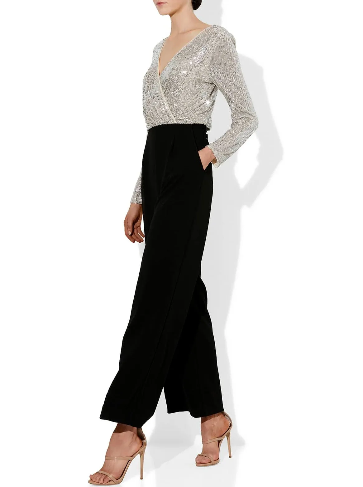 Bogart Monotone Sequin Jumpsuit