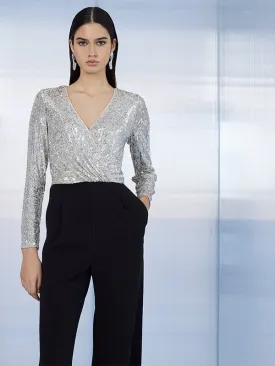 Bogart Monotone Sequin Jumpsuit