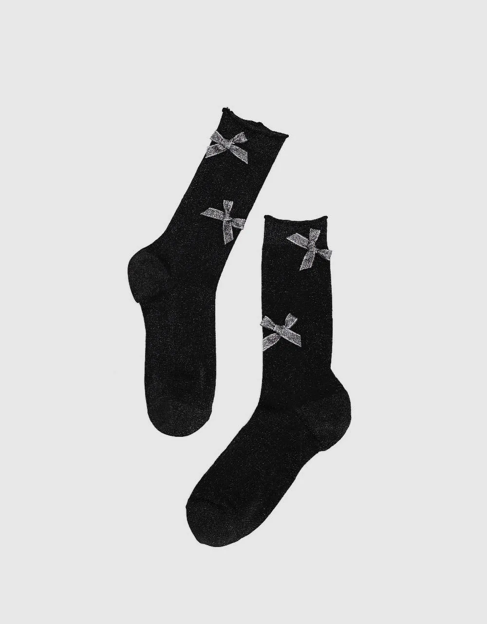 Bow Décor Mid-Length Socks