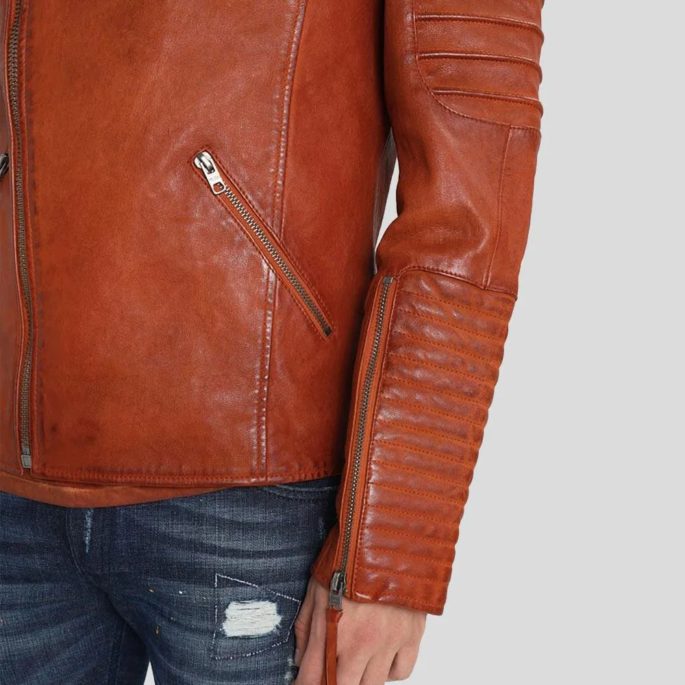 Brad Brown Motorcycle Leather Jacket