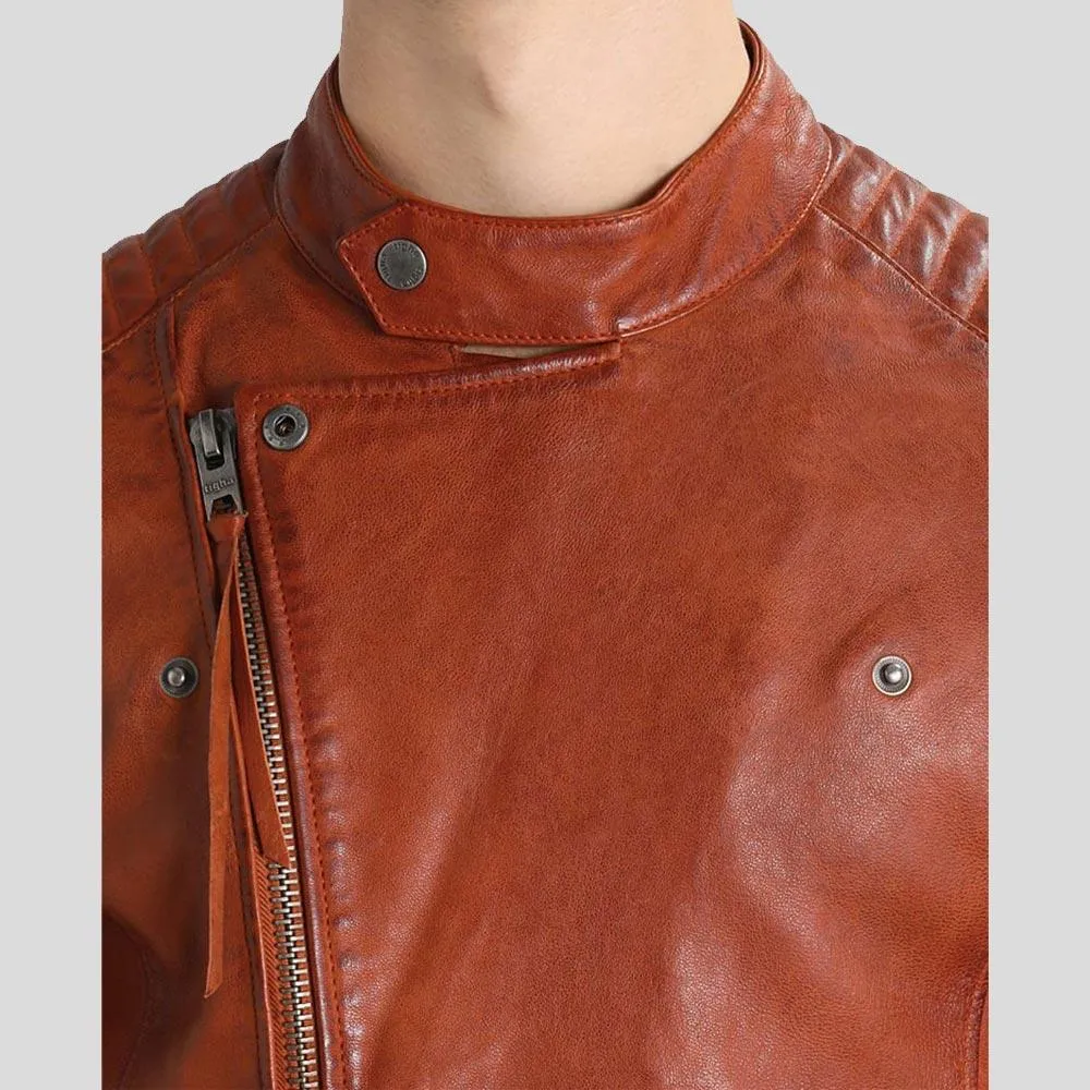 Brad Brown Motorcycle Leather Jacket