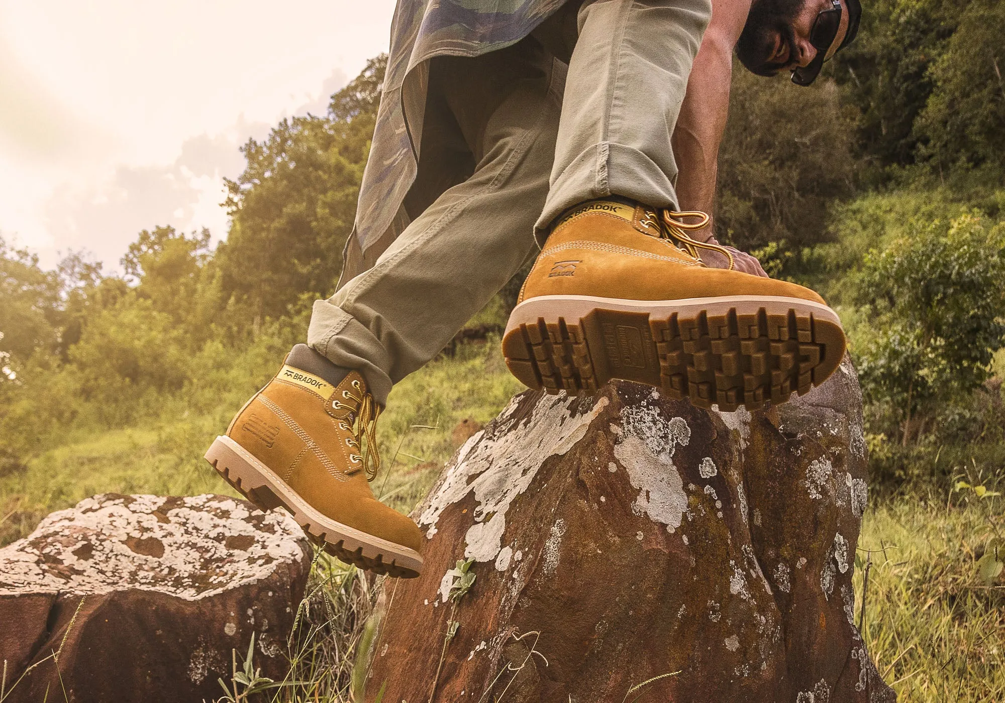 Bradok Eldorado Mens Comfortable Lace Up Leather Boots Made In Brazil