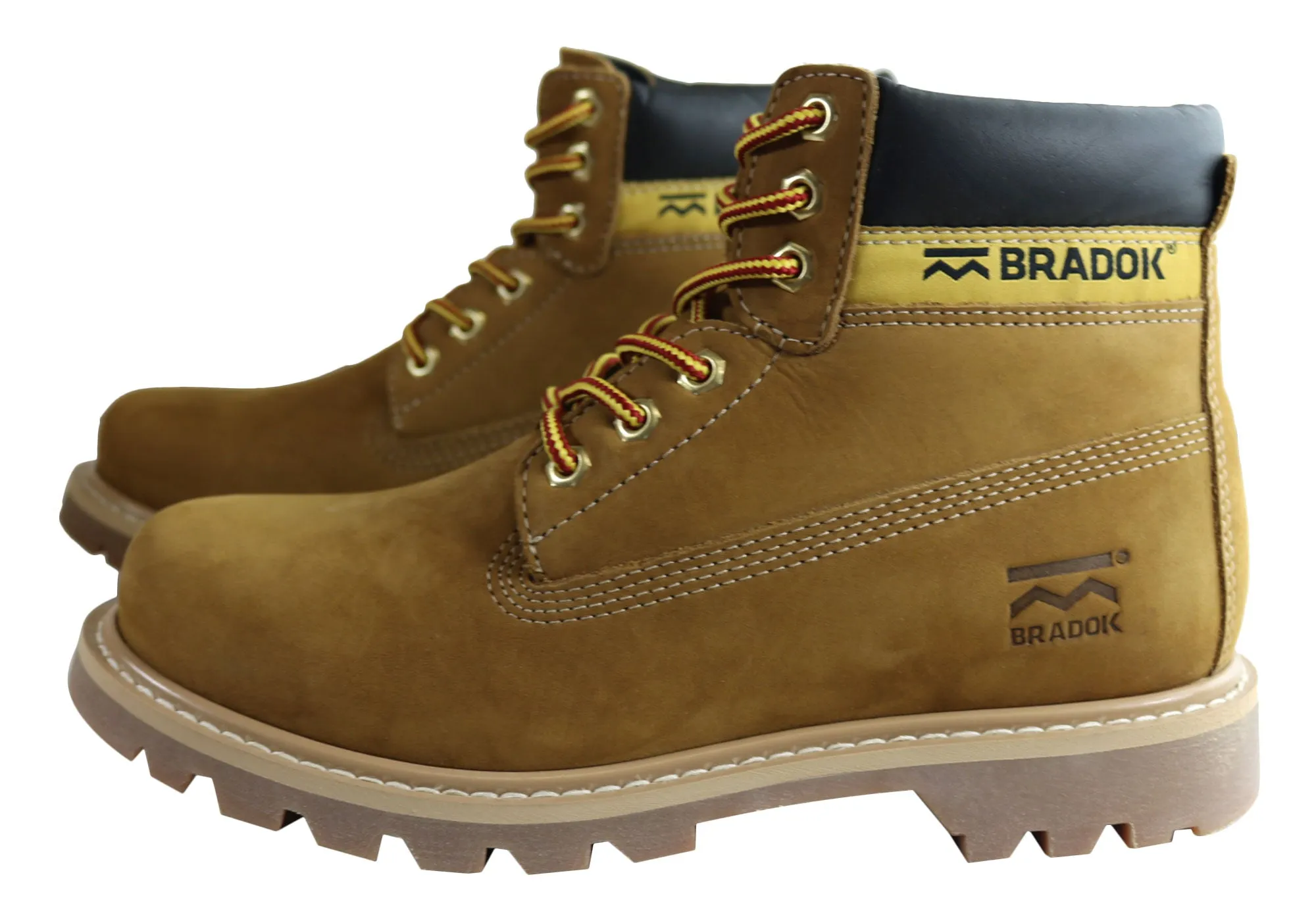 Bradok Eldorado Mens Comfortable Lace Up Leather Boots Made In Brazil