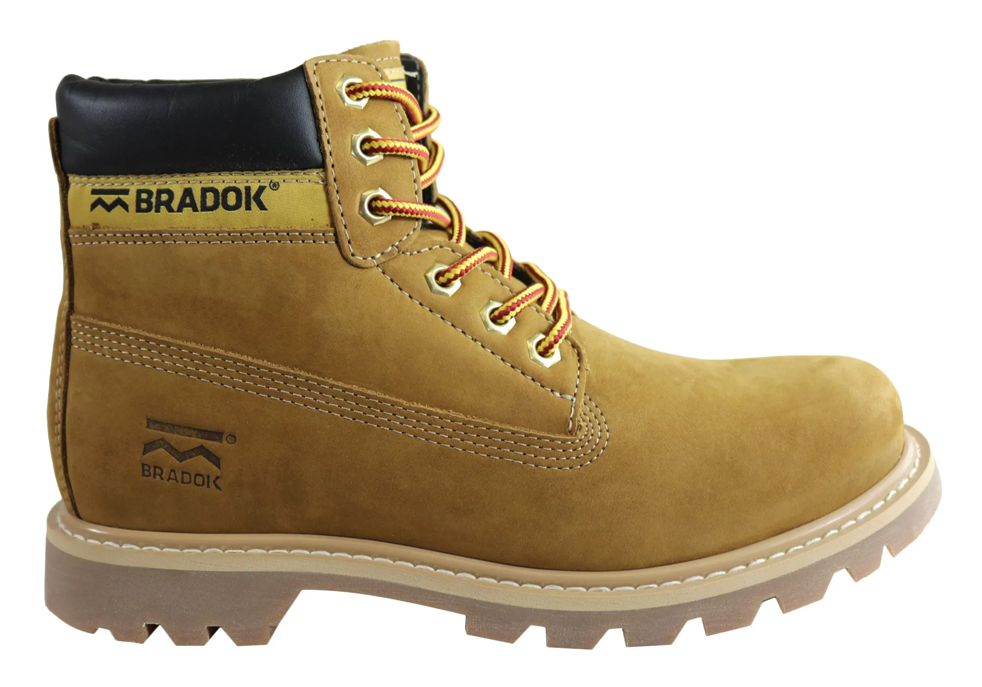 Bradok Eldorado Mens Comfortable Lace Up Leather Boots Made In Brazil